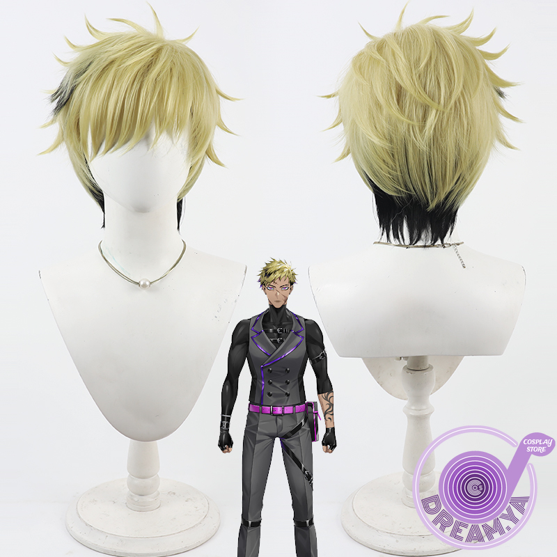 Cosplay Anime Black - Vantacrow Bringer Cosplay Wig Vtuber Yellow