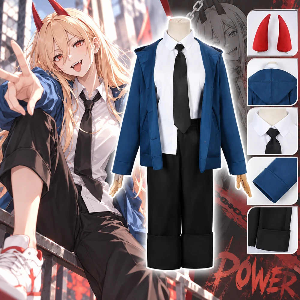 Chainsaw Man Power Cosplay Cos - Anime Cosplay Chainsaw Man ulasan dan harga