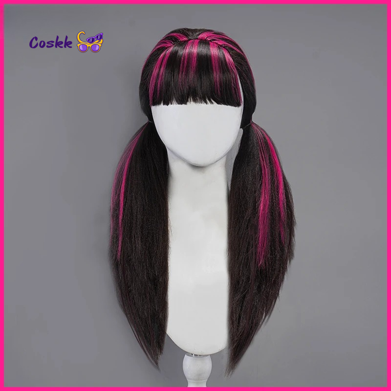 Draculauraa Cosplay Wig  Long  - Cosplay Anime Black ulasan dan harga