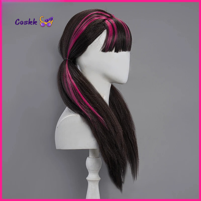 Draculauraa Cosplay Wig  Long  - Cosplay Anime Black ulasan dan harga