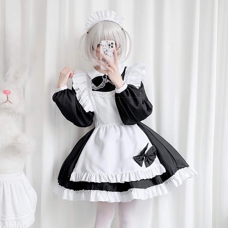 Plus Size Gothic Maid Set Blac - Anime Cosplay Cafe ulasan dan harga