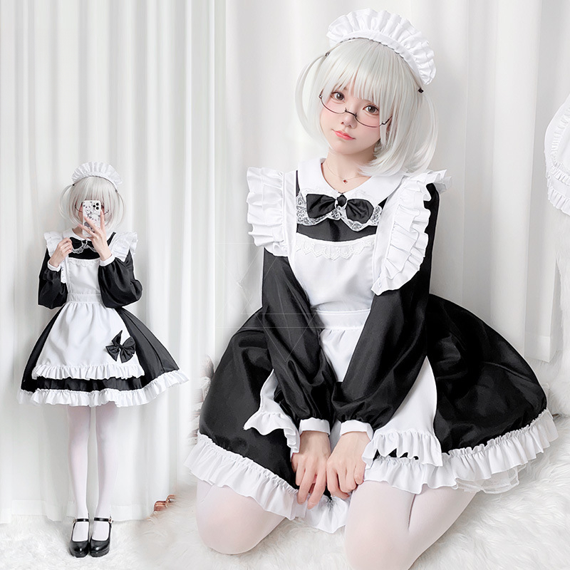 Plus Size Gothic Maid Set Blac - Anime Cosplay Cafe ulasan dan harga
