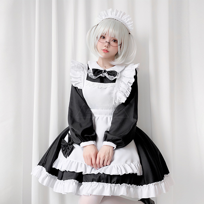 Plus Size Gothic Maid Set Blac - Anime Cosplay Cafe ulasan dan harga