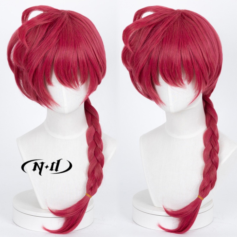 ND Ranma Saotome Cosplay Wigs  - Anime Cosplay Red Hair ulasan dan harga