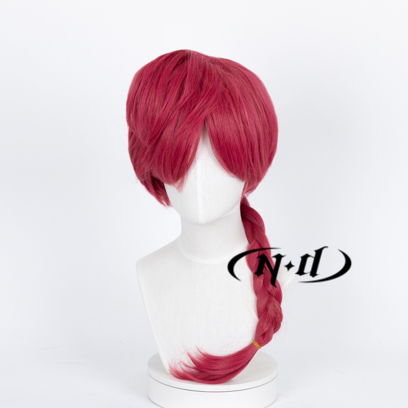 ND Ranma Saotome Cosplay Wigs  - Anime Cosplay Red Hair ulasan dan harga