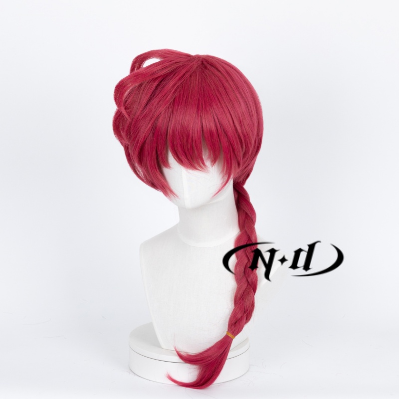 ND Ranma Saotome Cosplay Wigs  - Anime Cosplay Red Hair ulasan dan harga