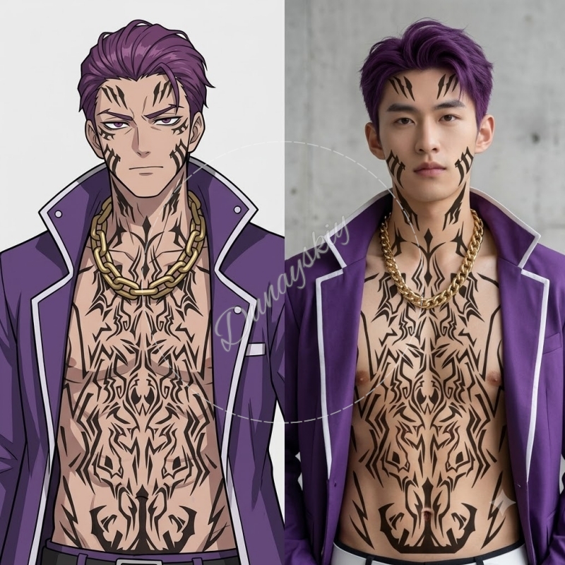 Matthias Ricardo Black tribal  - Anime Cosplay Face ulasan dan harga