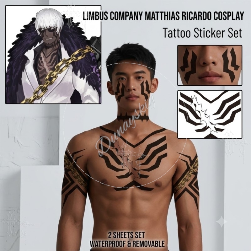 Matthias Ricardo Black tribal  - Anime Cosplay Face ulasan dan harga