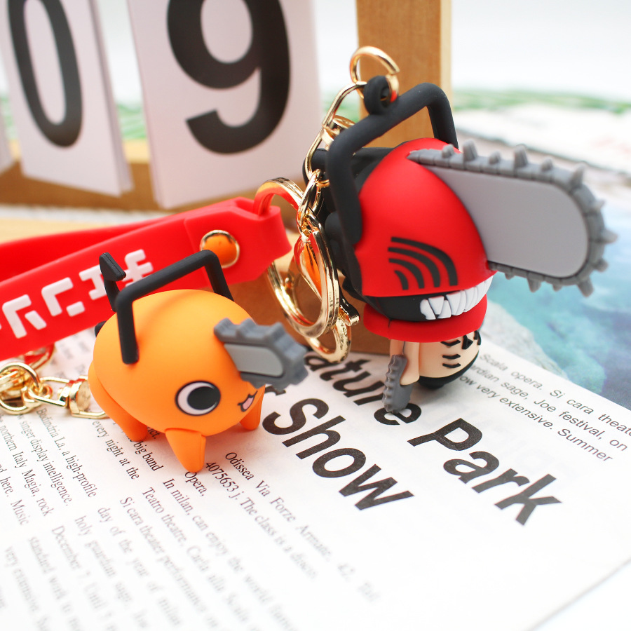 ! Chainsaw Man Keychains Carto - Anime Cosplay Chainsaw Man ulasan dan harga