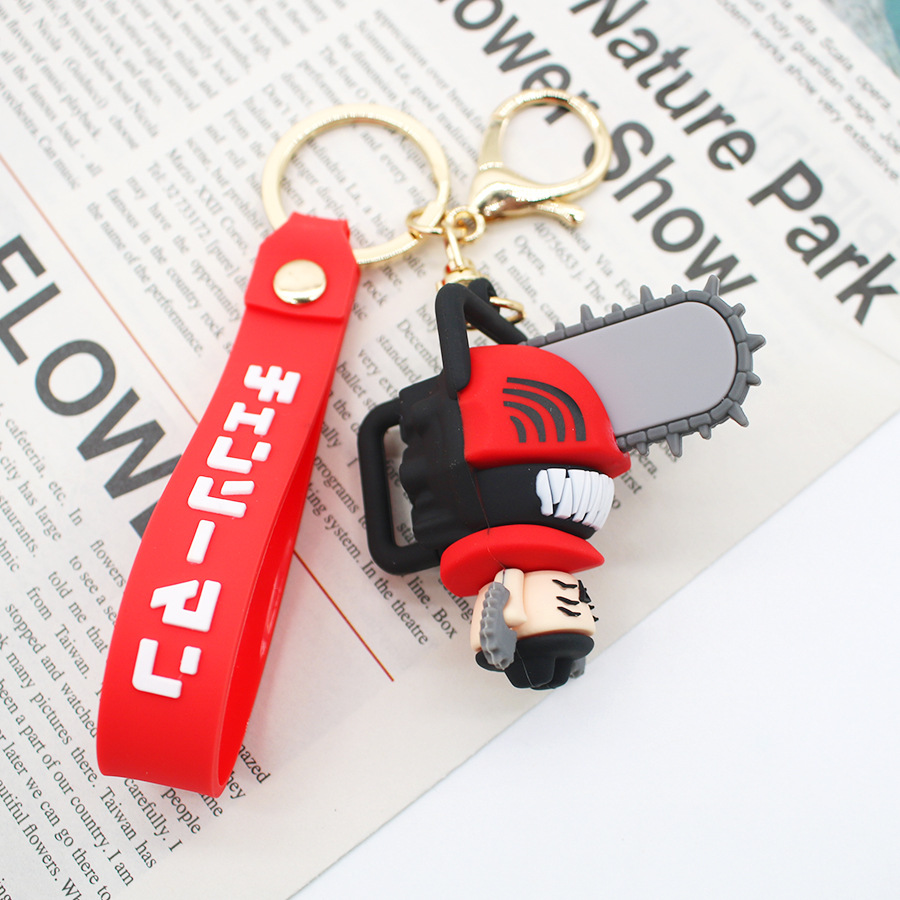! Chainsaw Man Keychains Carto - Anime Cosplay Chainsaw Man ulasan dan harga