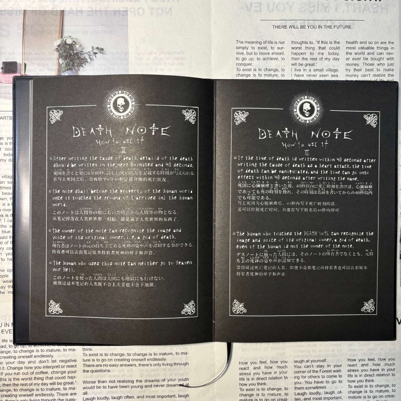 New Collectable Death Note Not - Death Note Replica ulasan dan harga