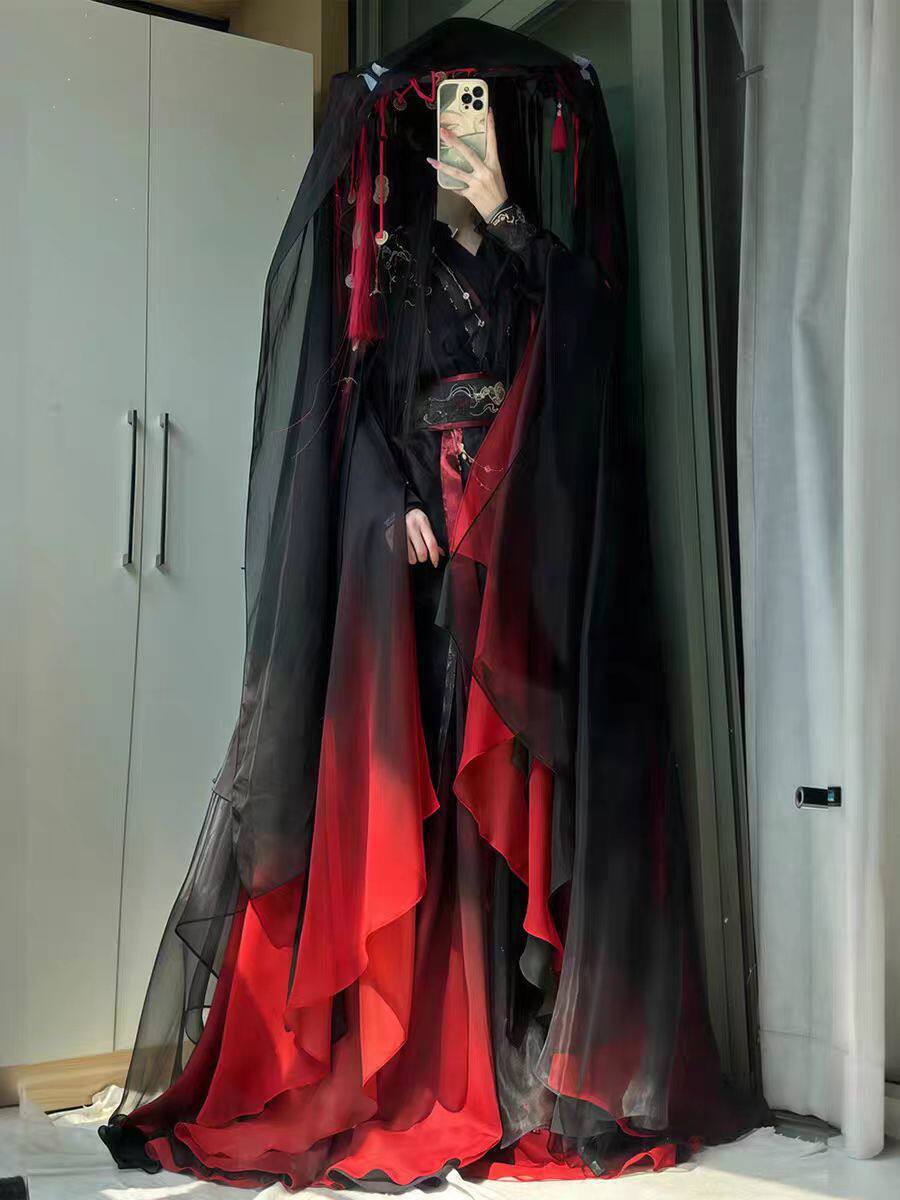 Unisex Ancient Chinese Xianxia - Cosplay Anime Black ulasan dan harga