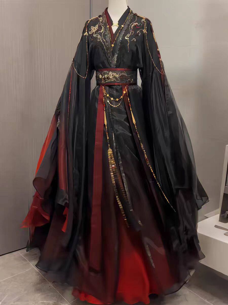 Unisex Ancient Chinese Xianxia - Cosplay Anime Black ulasan dan harga