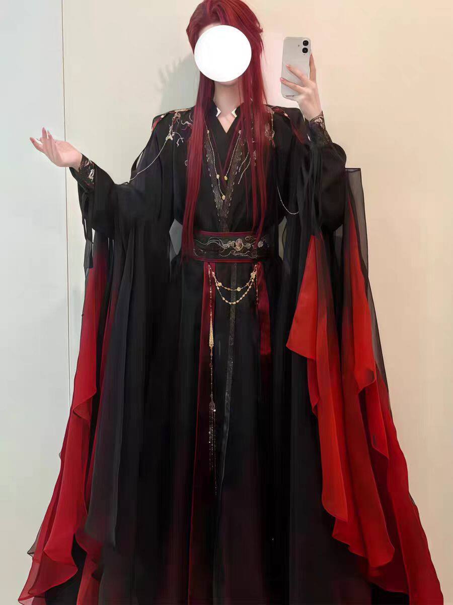 Unisex Ancient Chinese Xianxia - Cosplay Anime Black ulasan dan harga