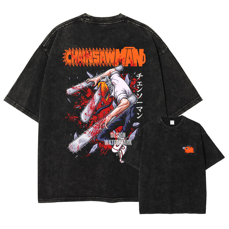 Bandai Anime Denji T Shirt Vin - Anime Cosplay Chainsaw Man ulasan dan harga