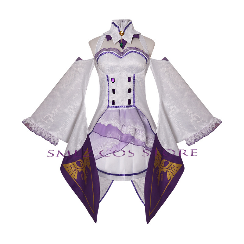 Emilia Cosplay Anime Re Zero K - Anime Cosplay Outfit ulasan dan harga