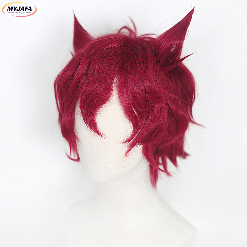 Sett Cosplay Wig Game LOL Hear - Anime Cosplay Red Hair ulasan dan harga