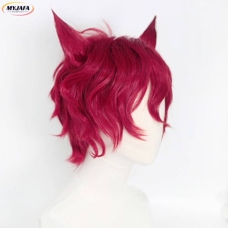 Sett Cosplay Wig Game LOL Hear - Anime Cosplay Red Hair ulasan dan harga