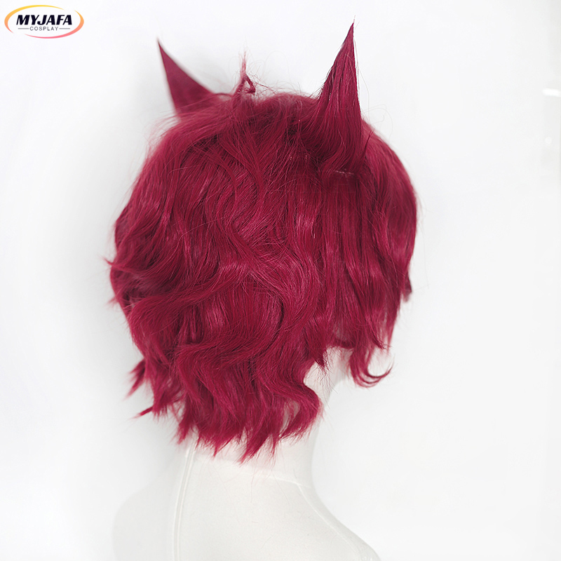 Sett Cosplay Wig Game LOL Hear - Anime Cosplay Red Hair ulasan dan harga