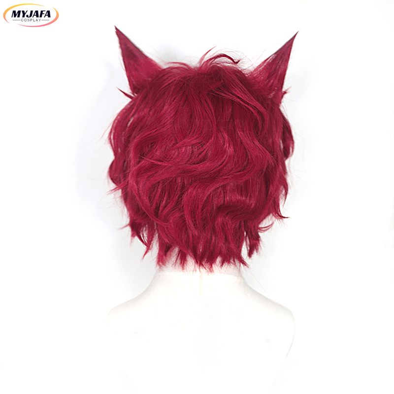Sett Cosplay Wig Game LOL Hear - Anime Cosplay Red Hair ulasan dan harga