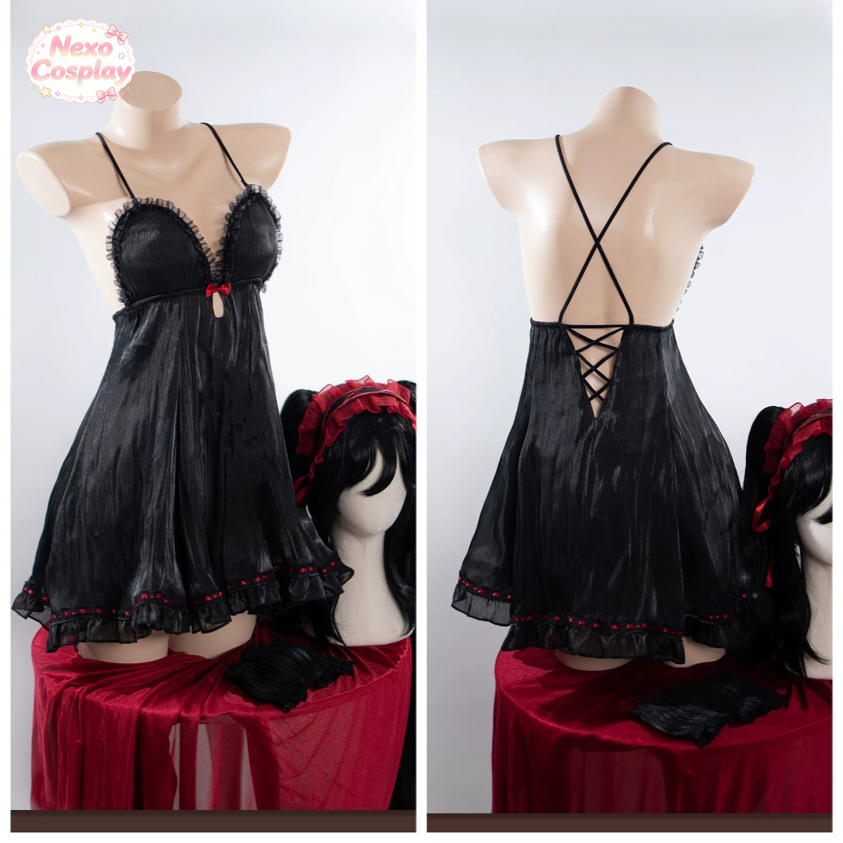Date A Live Tokisaki Kurumi Co - Cosplay Anime Black ulasan dan harga