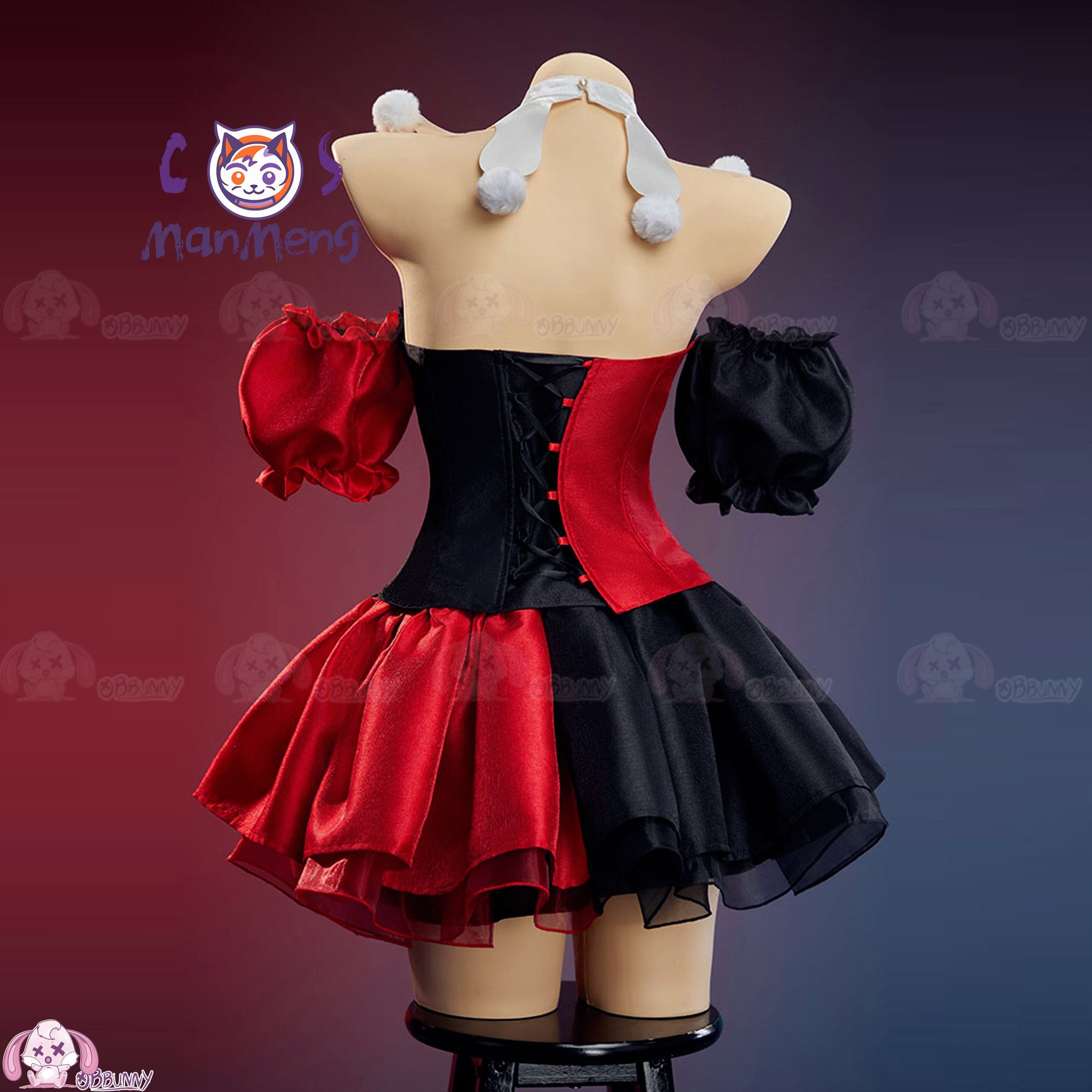 New Clown Gothic Lolita Waist  - Cosplay Anime Black ulasan dan harga