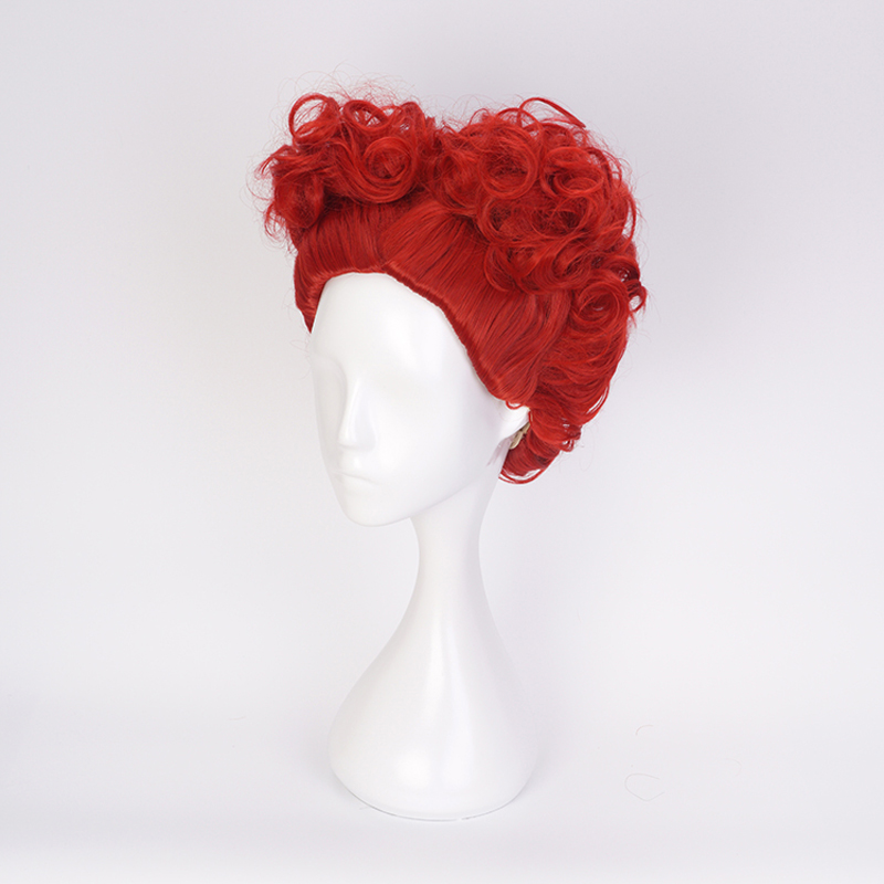 Alice Red Queen Cosplay Wig Qu - Anime Cosplay Red Hair ulasan dan harga