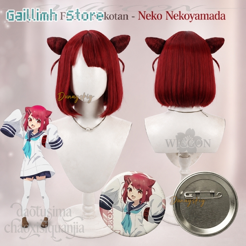 Anime My Deer Friend Nokotan C - Anime Cosplay Red Hair ulasan dan harga