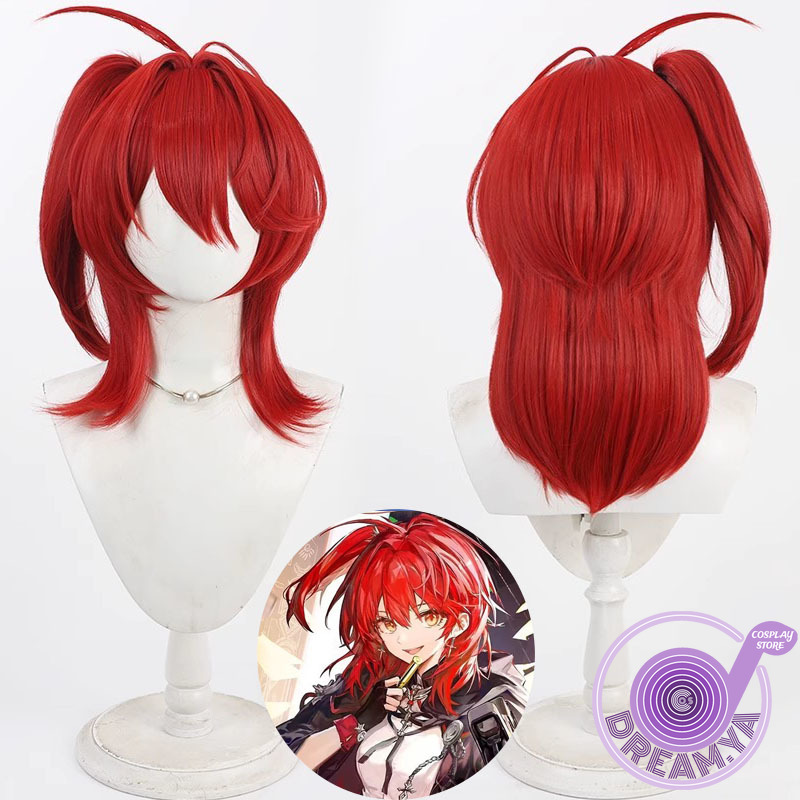 Exusiai The New Covenant Cospl - Anime Cosplay Red Hair ulasan dan harga