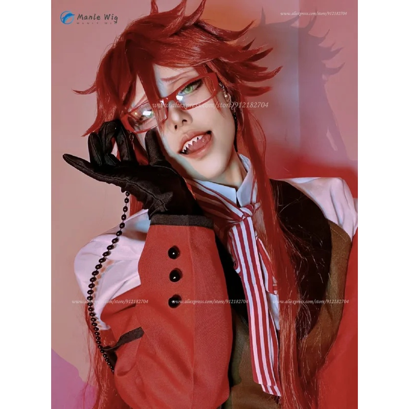 z;3,d'5,g\7/Grelle Sutcliff An - Anime Cosplay Red Hair ulasan dan harga