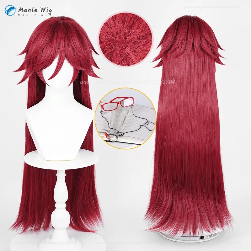 z;3,d'5,g\7/Grelle Sutcliff An - Anime Cosplay Red Hair ulasan dan harga