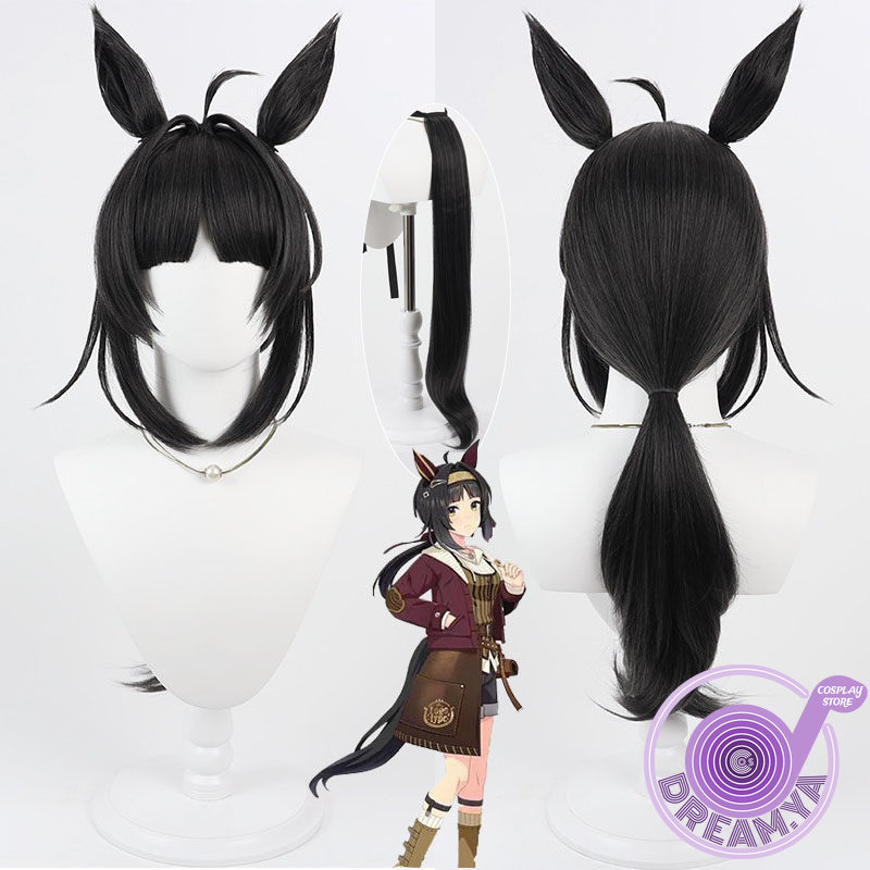 Logotype Cosplay Wig Uma Musum - Cosplay Anime Black ulasan dan harga