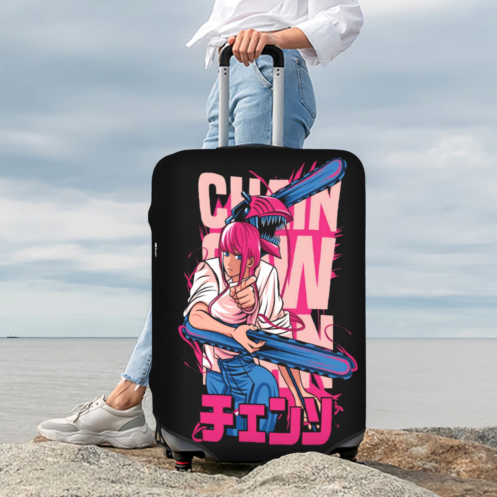 Chainsaw Man Makima  Suitcase  - Anime Cosplay Chainsaw Man ulasan dan harga