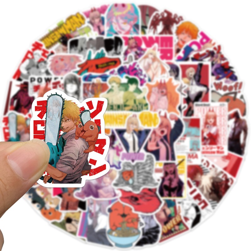 50pcs Anime Chainsaw Man Stick - Anime Cosplay Chainsaw Man ulasan dan harga