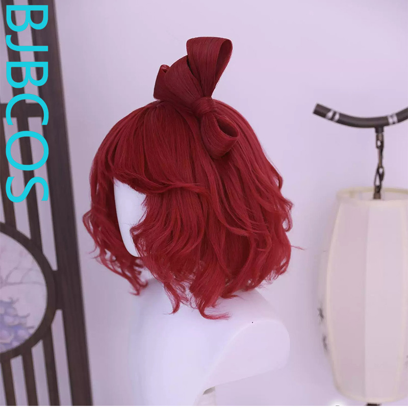 [Styled Wig]Huang Yueying Cosp - Anime Cosplay Red Hair ulasan dan harga