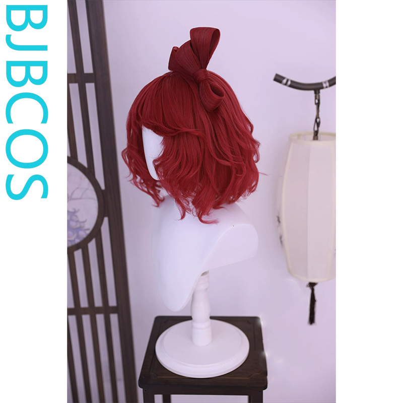 [Styled Wig]Huang Yueying Cosp - Anime Cosplay Red Hair ulasan dan harga