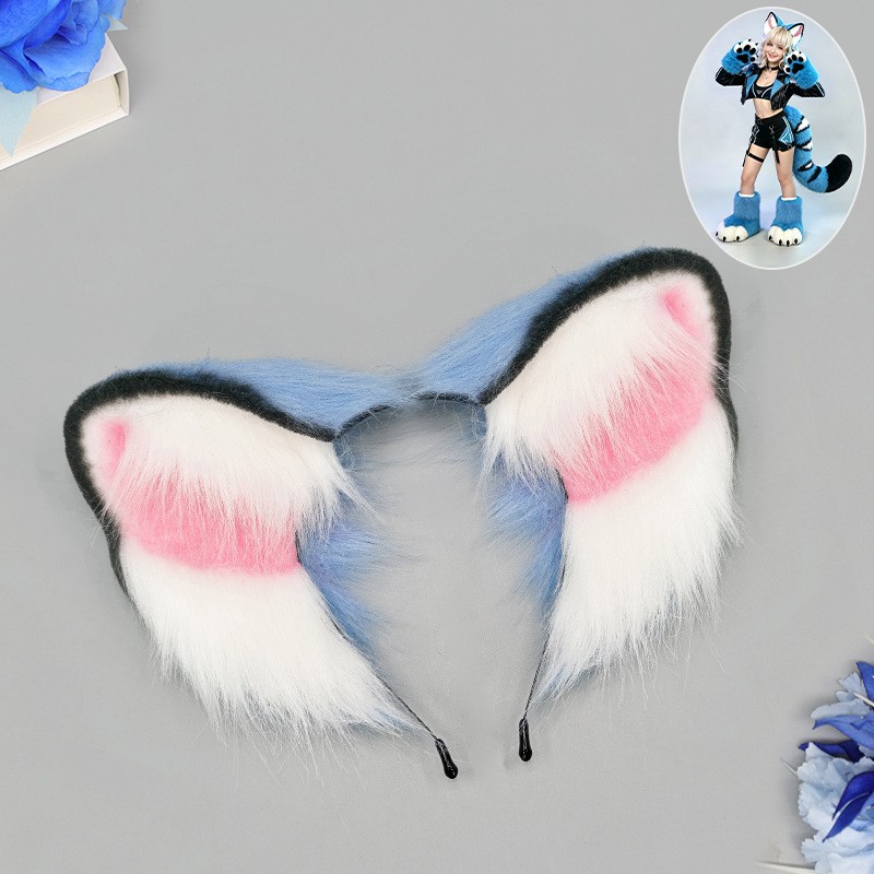 Blue Tiger Fursuit Ears Tail S - Convention Cosplay Anime ulasan dan harga