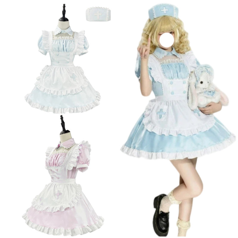 Anime Nurse Uniform Set Cospla - Anime Cosplay Nurse ulasan dan harga