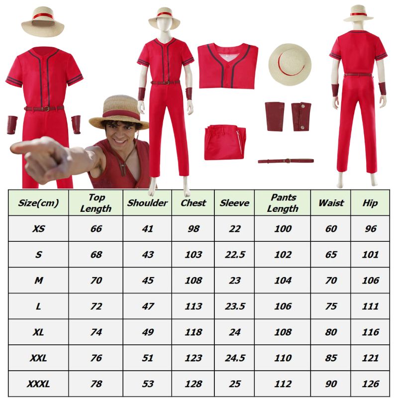 Adult Male Luffy Cosplay Costu - Live Action Anime Cosplay ulasan dan harga