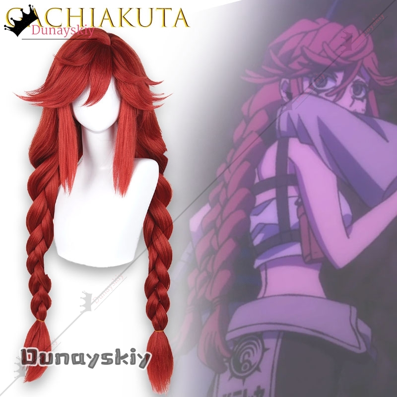 YiNuo@GACHIAKUTA Riyo Cosplay  - Anime Cosplay Red Hair ulasan dan harga