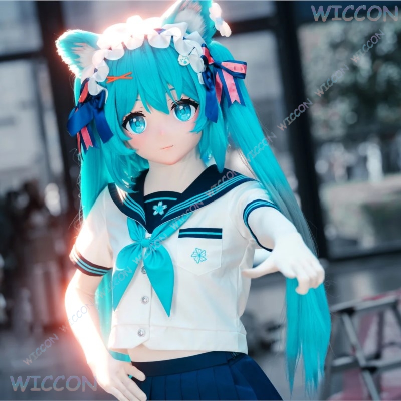 Kigurumi Female Face Mask Anim - Anime Cosplay Face ulasan dan harga