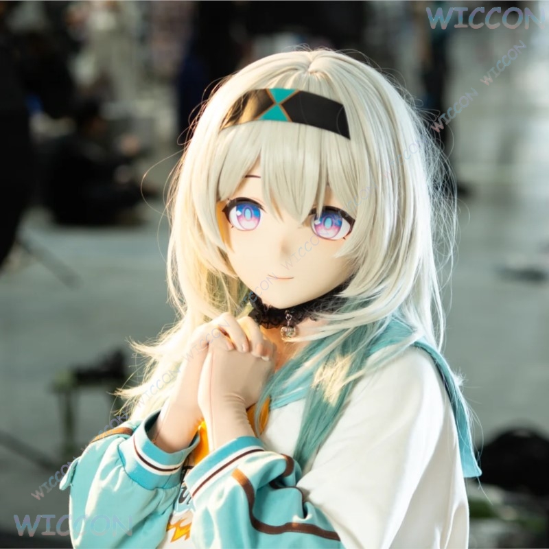 Kigurumi Female Face Mask Anim - Anime Cosplay Face ulasan dan harga
