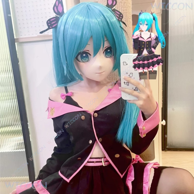 Kigurumi Female Face Mask Anim - Anime Cosplay Face ulasan dan harga